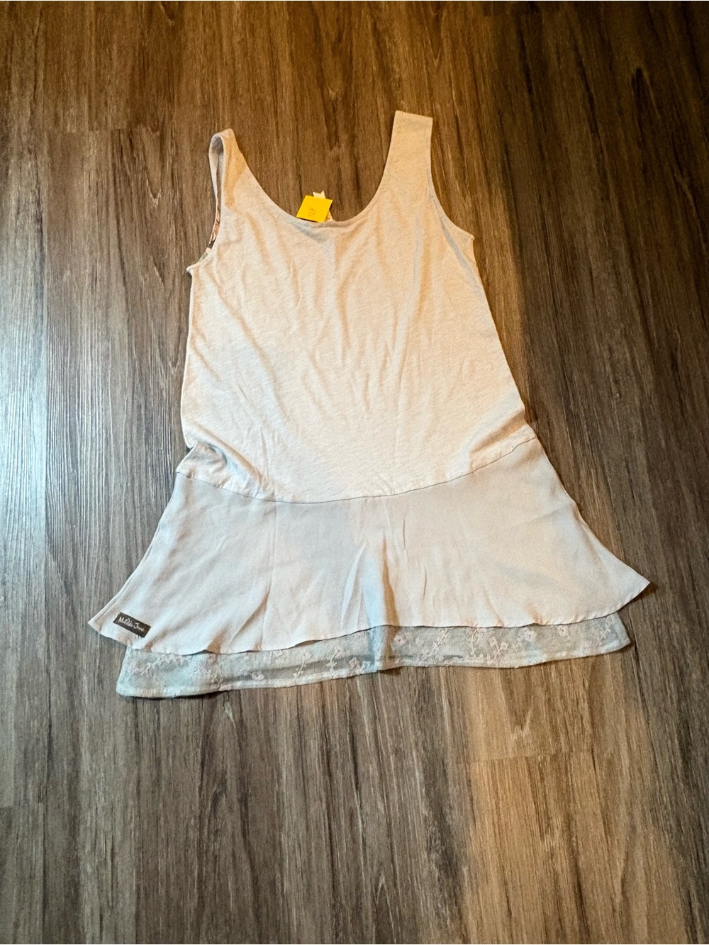 Matilda Jane Cream Ruffle-Hem Tank Top - Picture 3 of 5